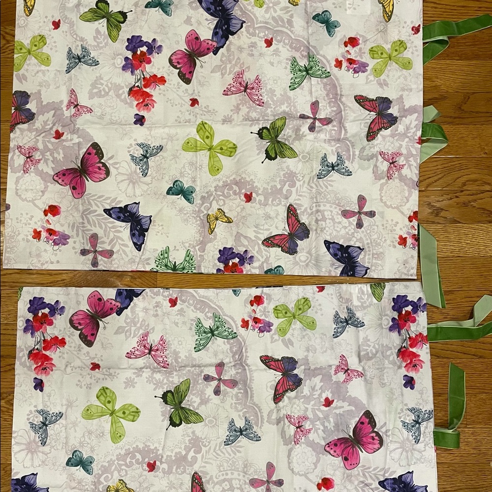 NWOT Pottery Barn Kids Adrian Organic Cotton Percale Butterfly Sham (2) Lavender